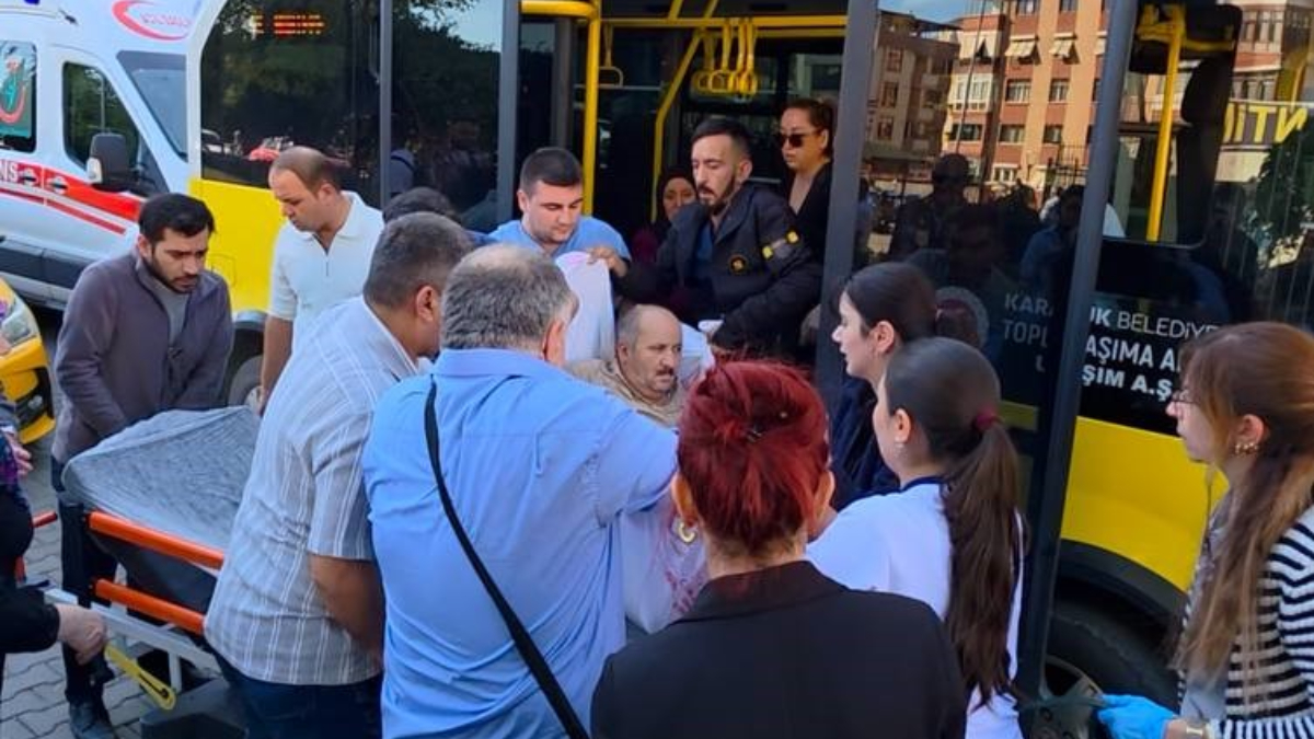 Karabük’te minibüste rahatsızlanan yolcuyu şoförün hızı kurtardı