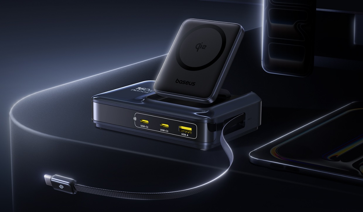 Baseus dahili kablosu olan kablosuz şarj istasyonu duyurdu