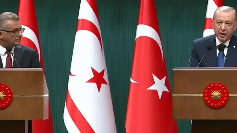 Cumhurbaşkanı Erdoğan ve KKTC Cumhurbaşkanı Erhürman’dan ortak basın açıklaması