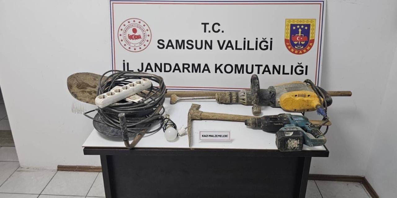 Samsun’da kaçak kazı yapan 7 kişiye suçüstü