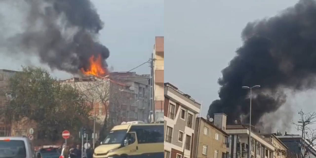5 katlı binanın çatısında yangın! Bitişikteki iki binaya sıçradı