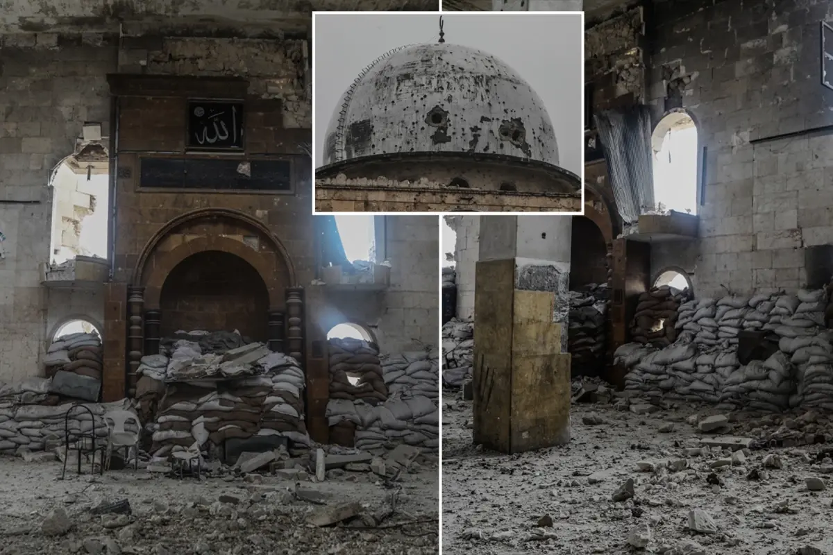Terör örgütünün askeri karargah olarak kullandığı cami ilk kez görüntülendi